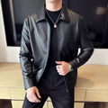 Men’s Lightweight Faux Leather Biker Jacket – Streetwear Edition