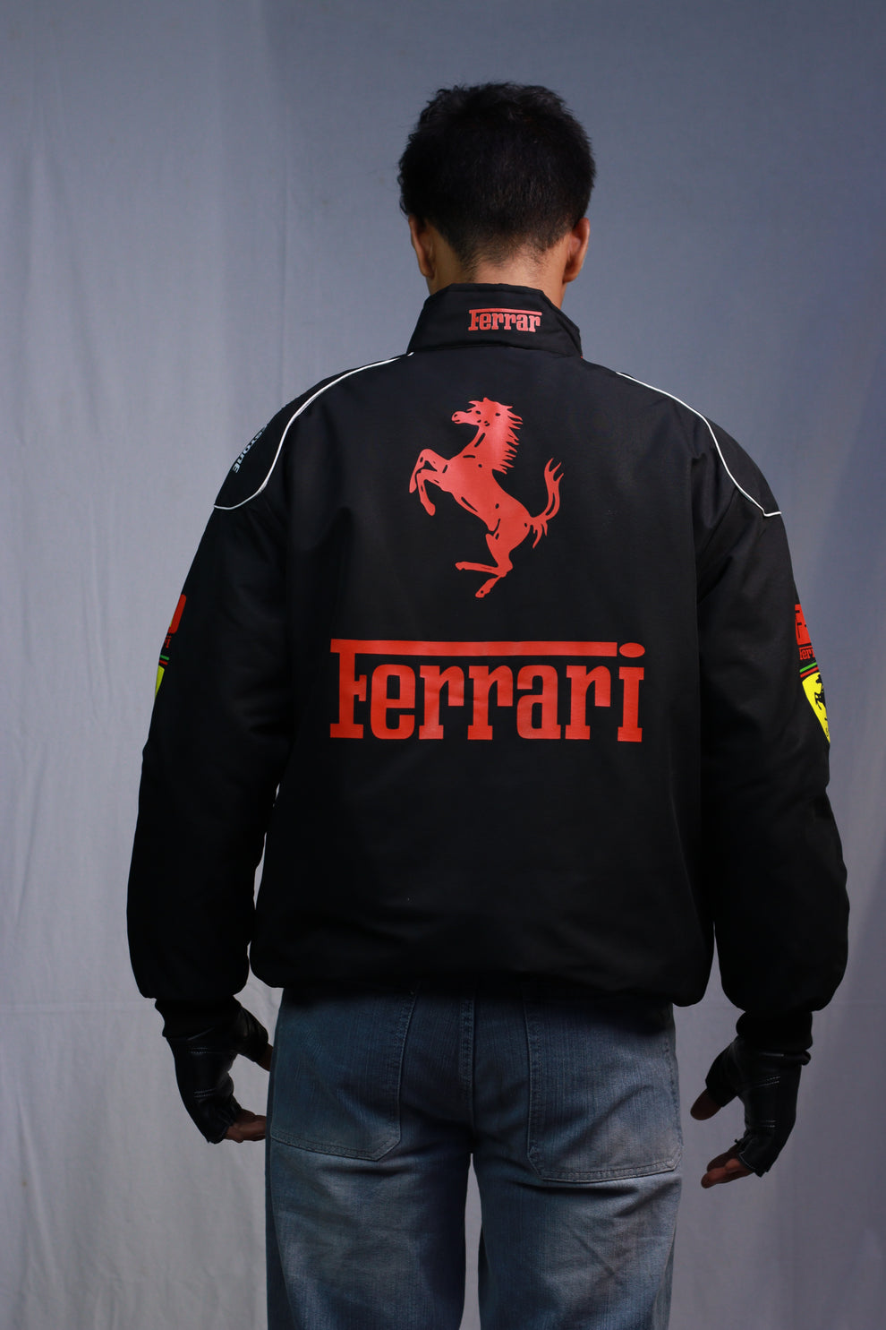 Ferrari Black & Red Racing Jacket – Premium Motorsport Edition
