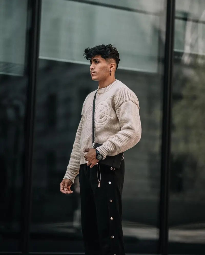 Baggy Fit Snap-Button Streetwear Pants