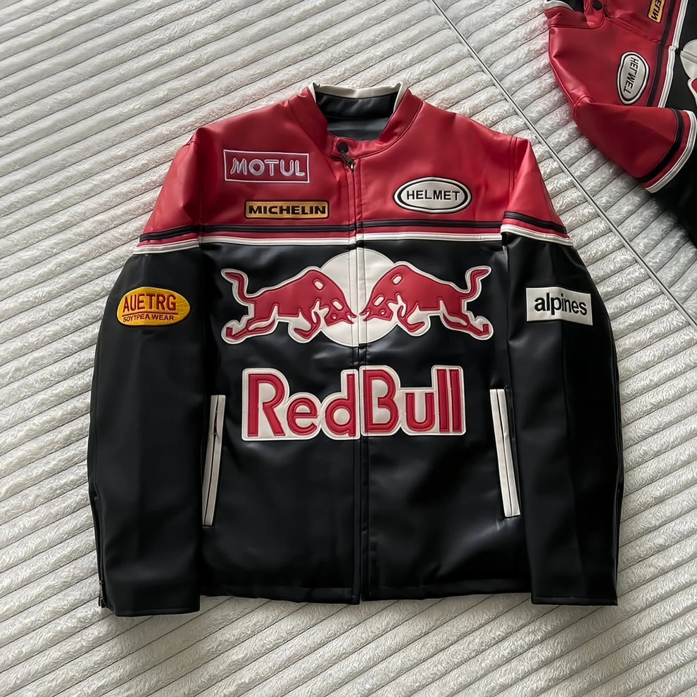 Red Bull Racing Premium Leather Jacket | Urbon Cloth