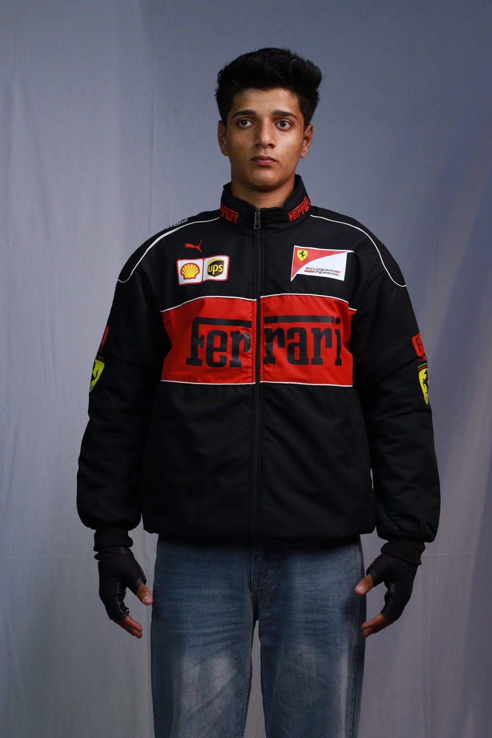 Ferrari Black & Red Racing Jacket – Premium Motorsport Edition