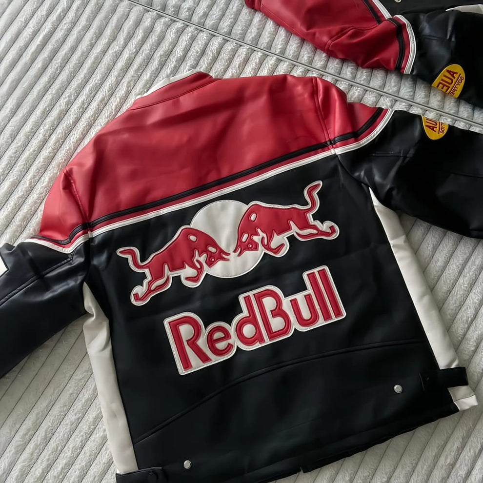 Red Bull Racing Premium Leather Jacket | Urbon Cloth