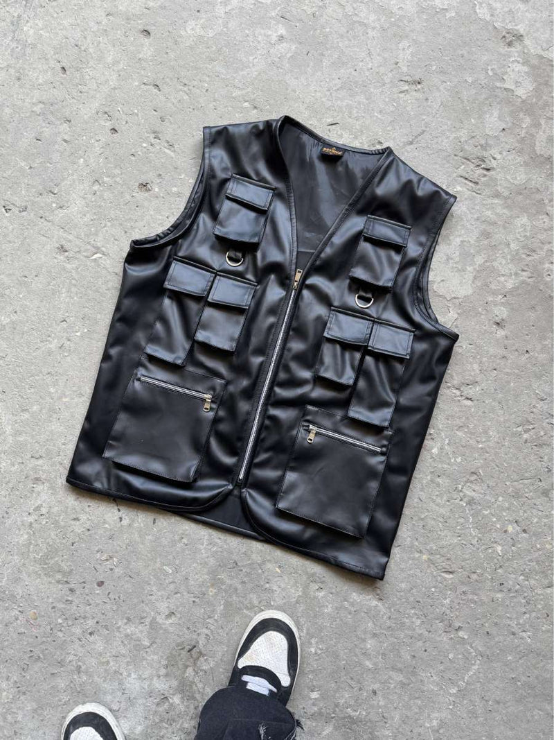 Urban Combat Tactical Leather Vest