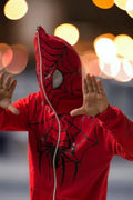 Red Spiderman Full-Zipped Hoodie – Bold Superhero Streetwear