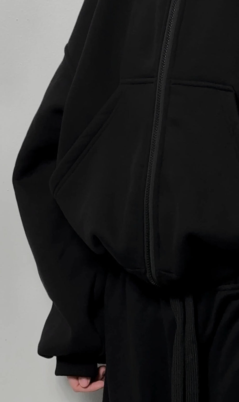 Double Zip Hoodie with Built-In Balaclava