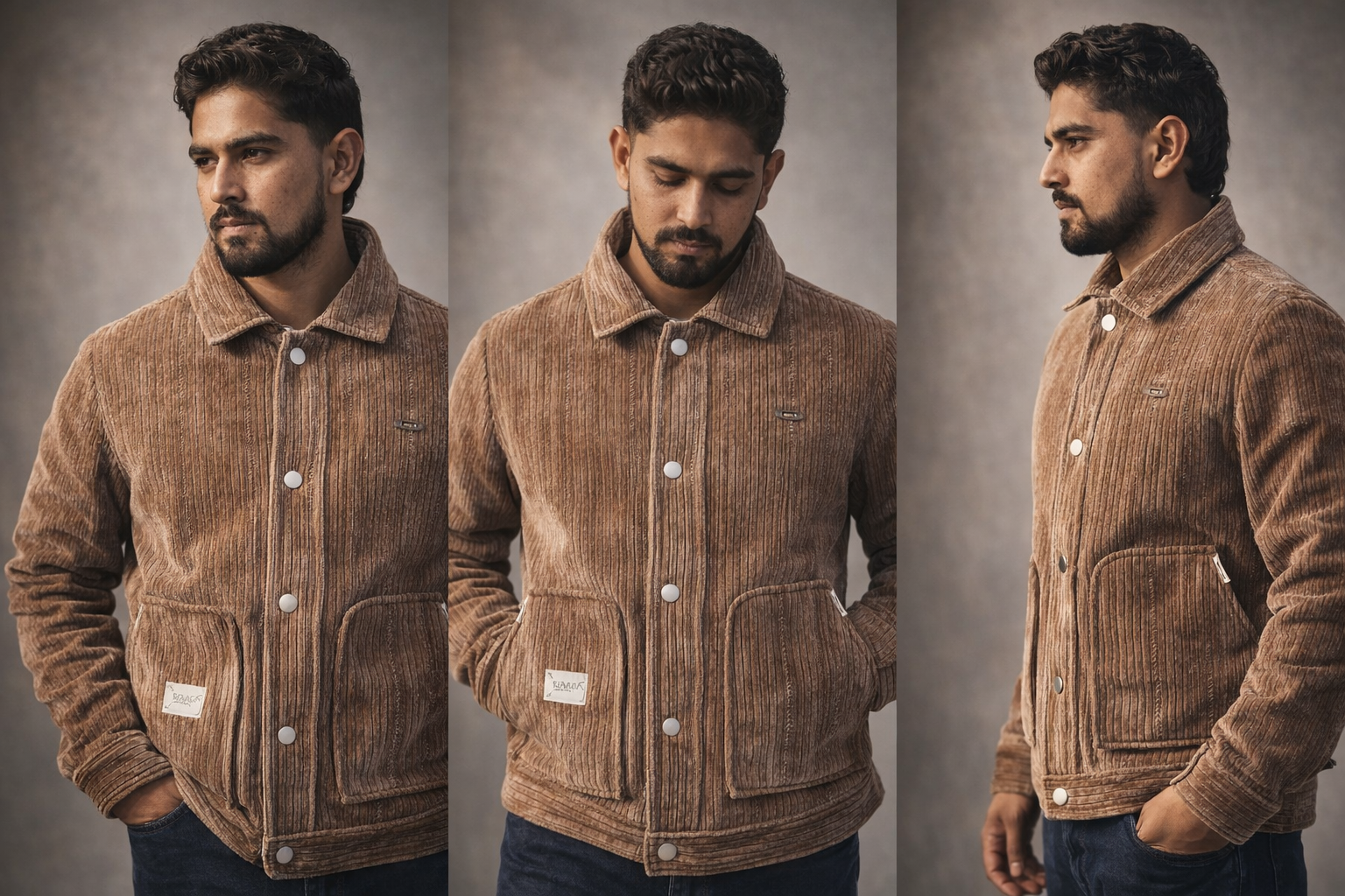 Classic Brown Corduroy Jacket – Men’s Streetwear