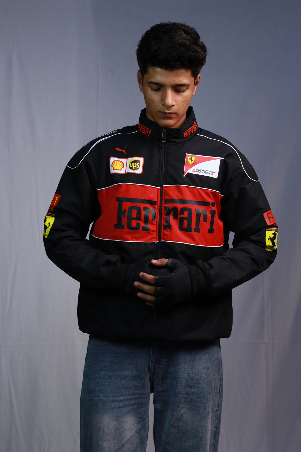 Ferrari Black & Red Racing Jacket – Premium Motorsport Edition