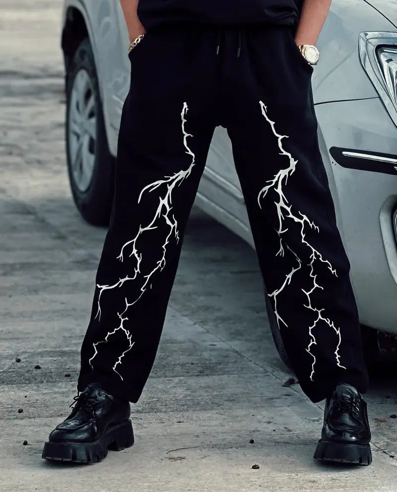 Lighting thunder Aesthetic Baggy Track Pant