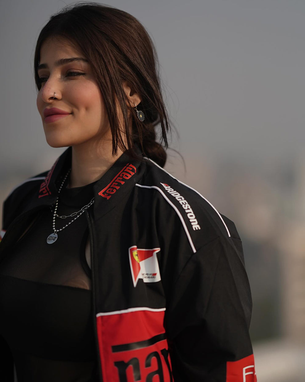 Ferrari Inspired Vintage Motorsport Jacket – Black