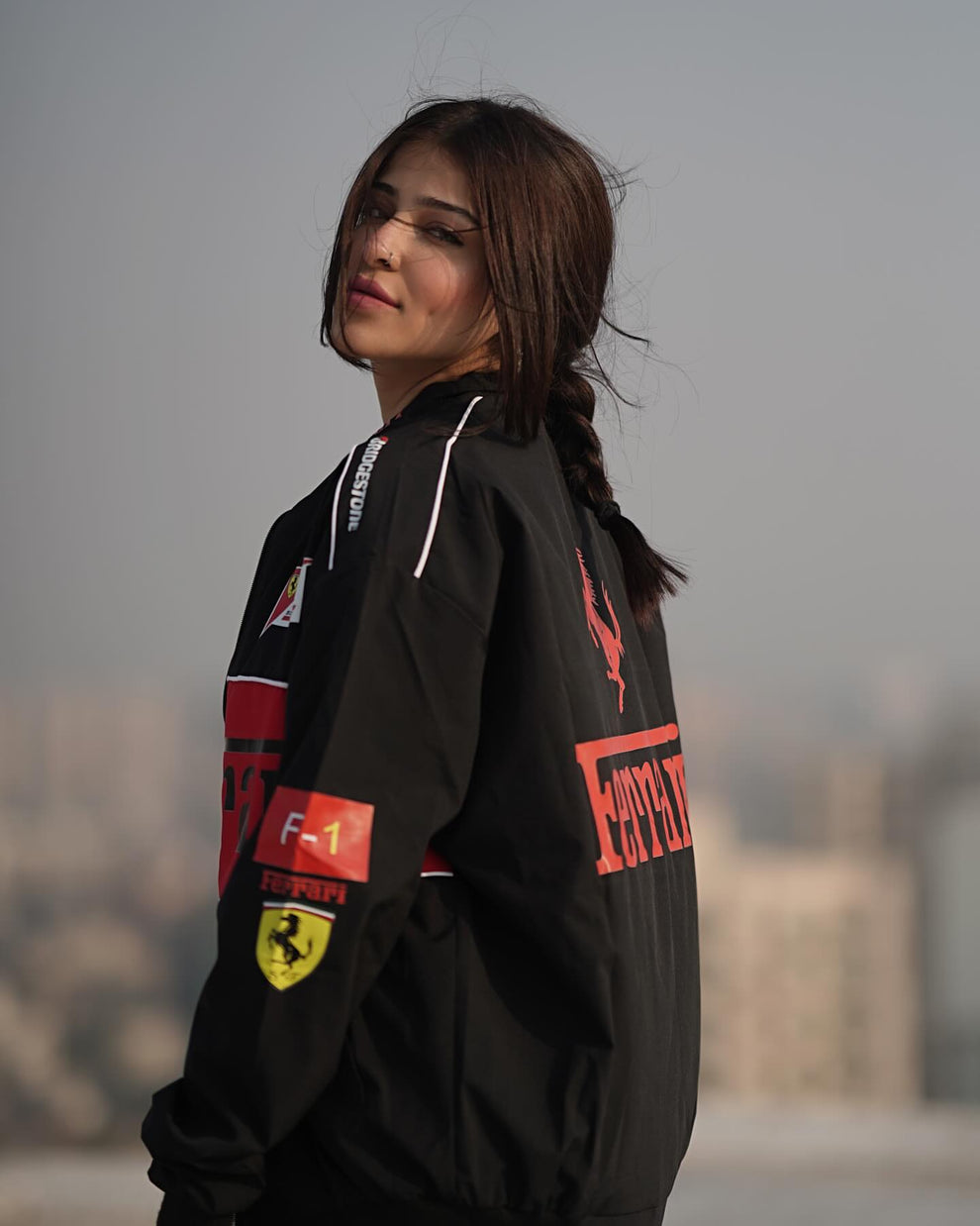 Ferrari Inspired Vintage Motorsport Jacket – Black