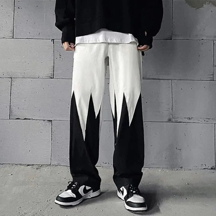 Modern Straight Fit Lounge Pants with Panel Design