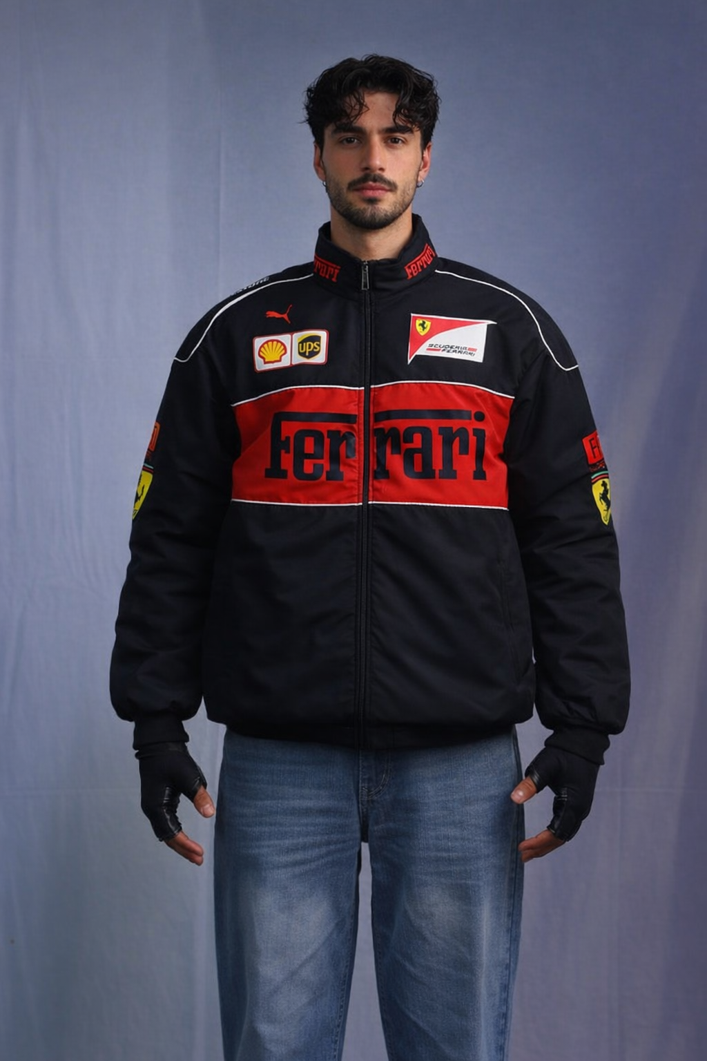 Ferrari Black & Red Racing Jacket – Premium Motorsport Edition