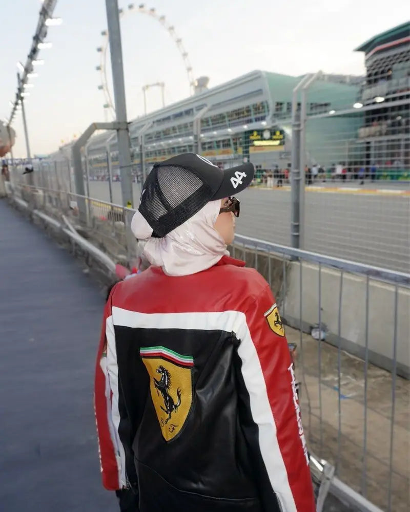 Ferrari F1 Leather Jacket – Premium Motorsport Streetwear
