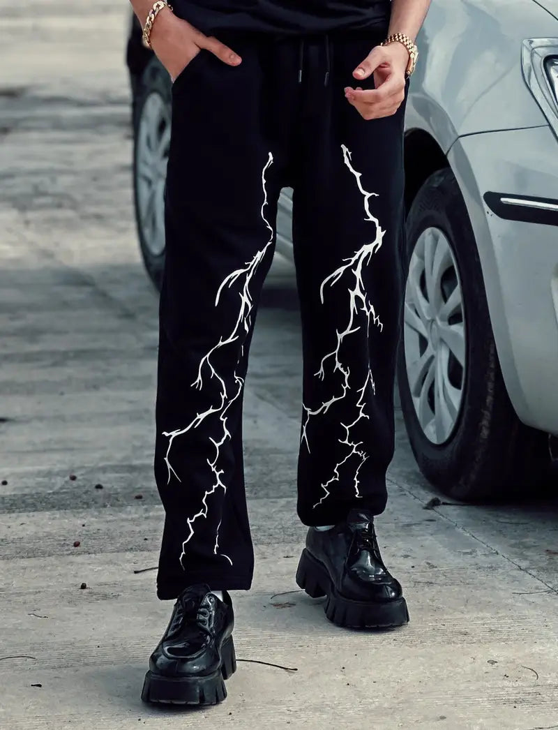 Lighting thunder Aesthetic Baggy Track Pant