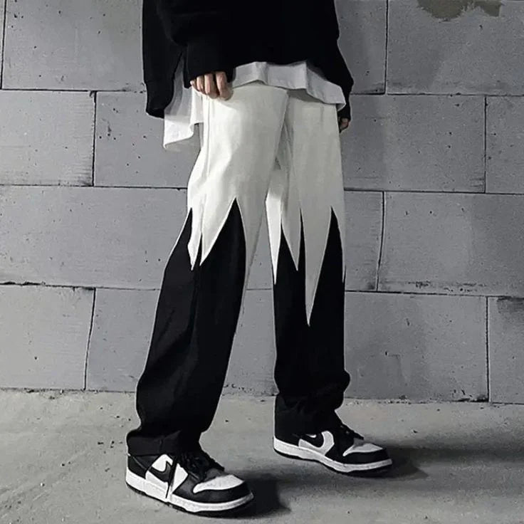 Modern Straight Fit Lounge Pants with Panel Design