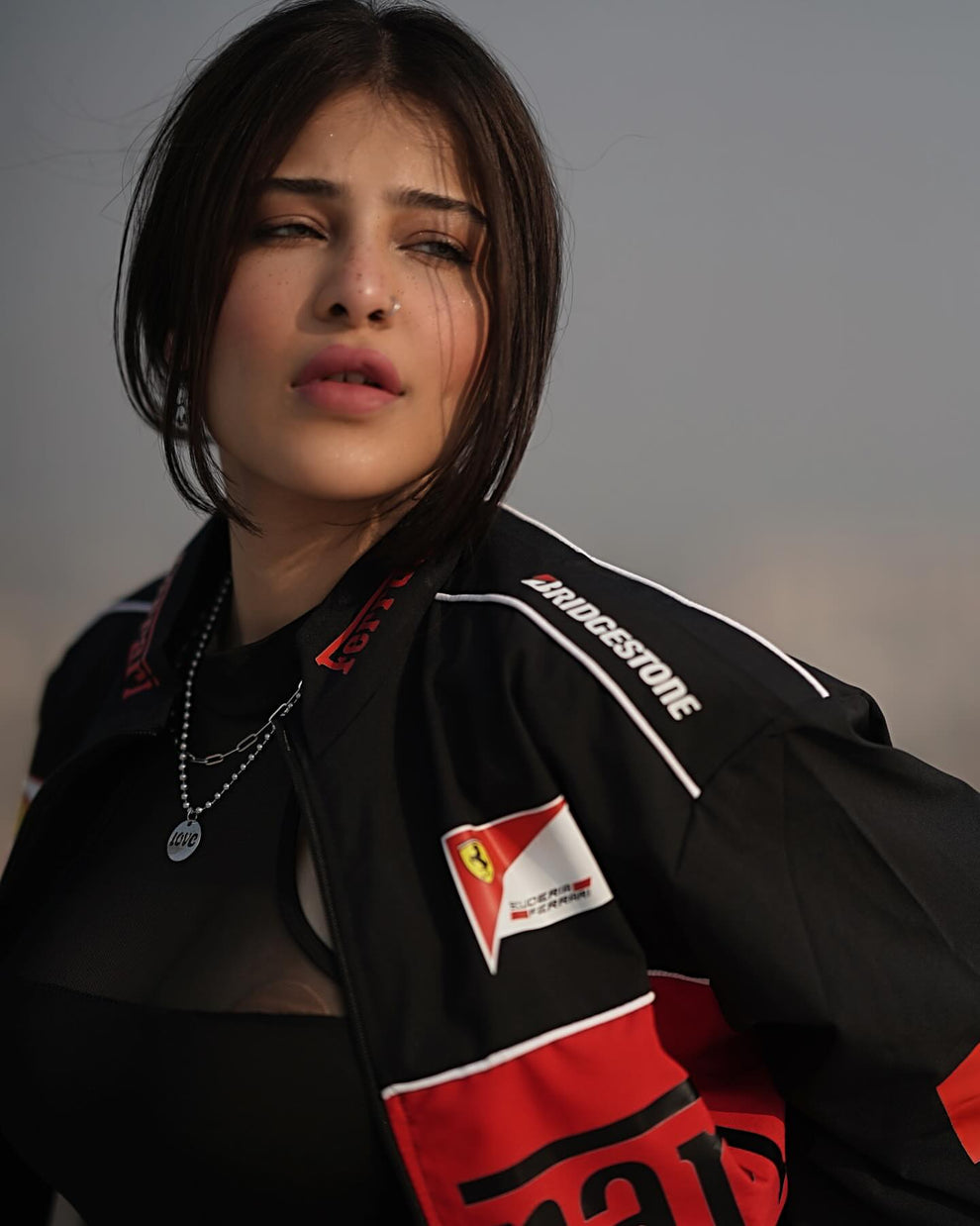Ferrari Inspired Vintage Motorsport Jacket – Black