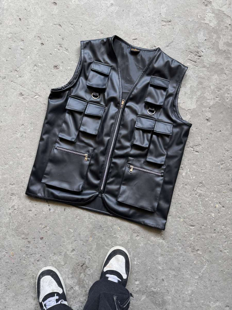 Urban Combat Tactical Leather Vest