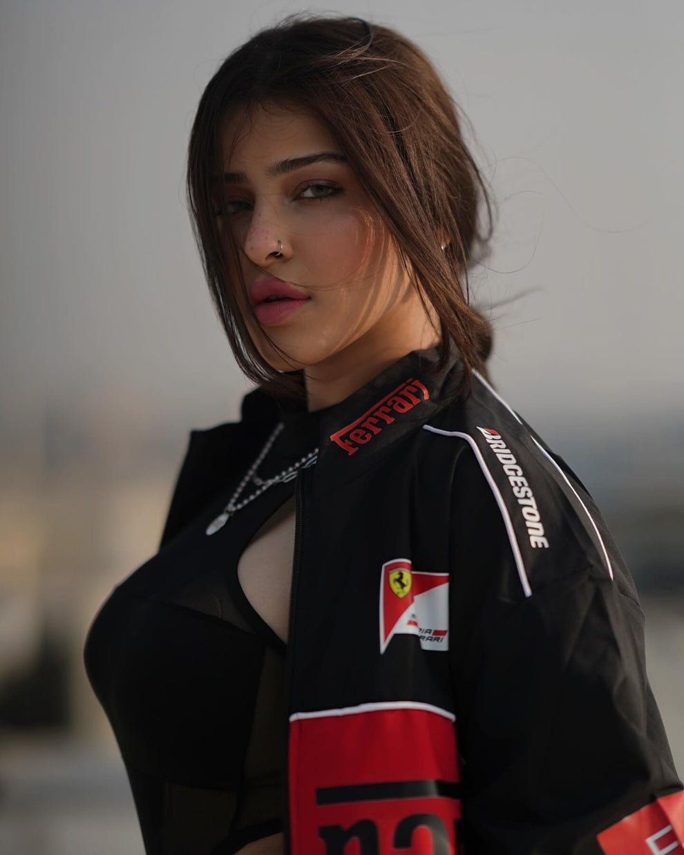 Ferrari Inspired Vintage Motorsport Jacket – Black